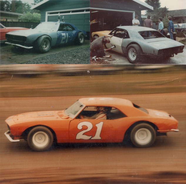 Transforming "Thumper"; note mechanic at work on left (Ferg) with four supervisors on the right.