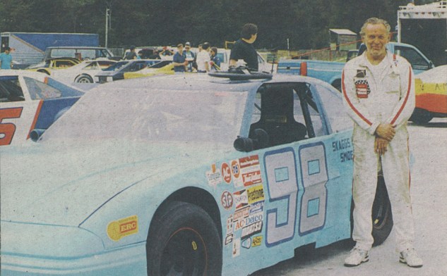 Hank and his asphalt car, early 1990s