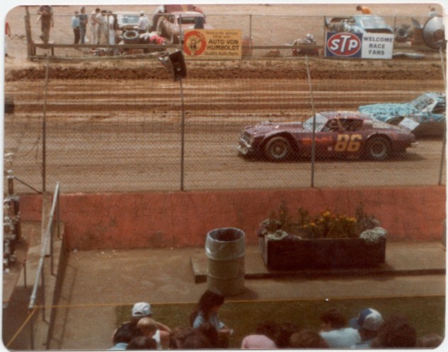 1978 at Redwood Acres: A new track record and a backwards victory lap with local rival Jimmy Walker of Ferndale.